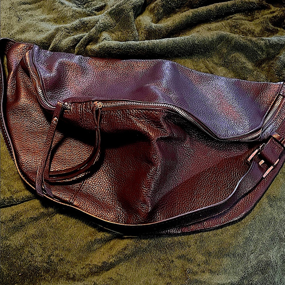 Elegant (Very Navy Blue) Genuine Leather Women's Bag,
Large Fanny Pak  Style